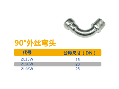 家装用90°外丝弯头